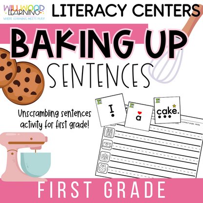 Baking Up Sentences | Sentence Unscramble | Sentence Fluency Passage