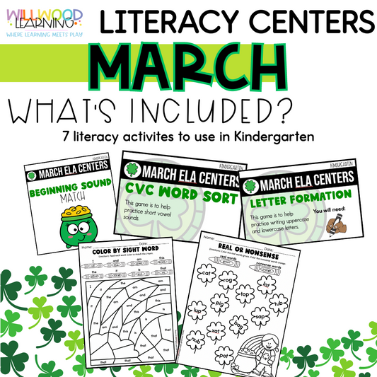 Kindergarten Literacy Centers | March